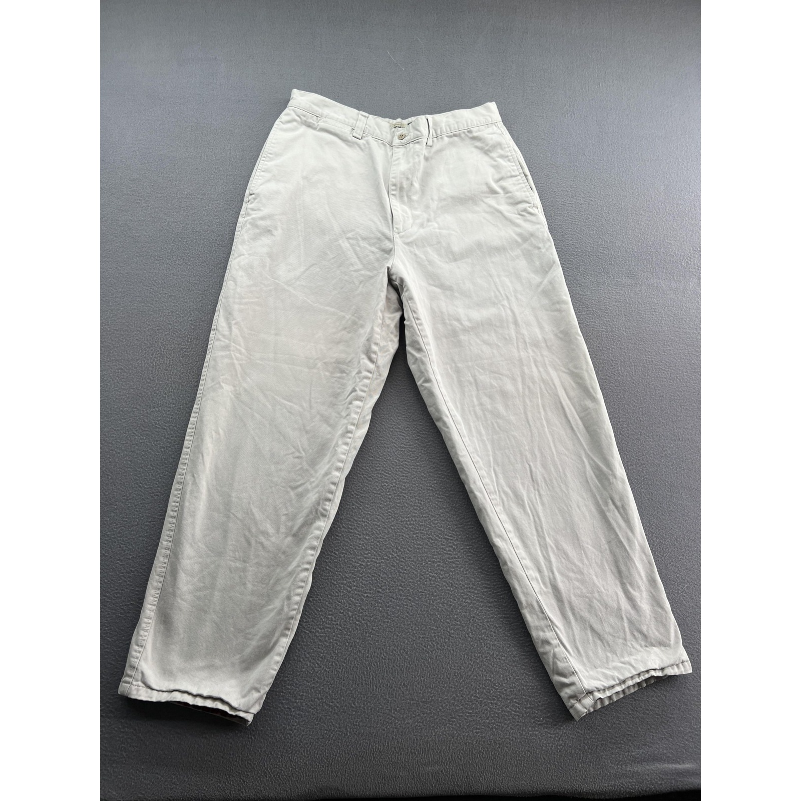 Vtg Gap Khakis Pants Mens 34x30 Beige Relaxed Fit Flannel Lined Straight Leg 90s